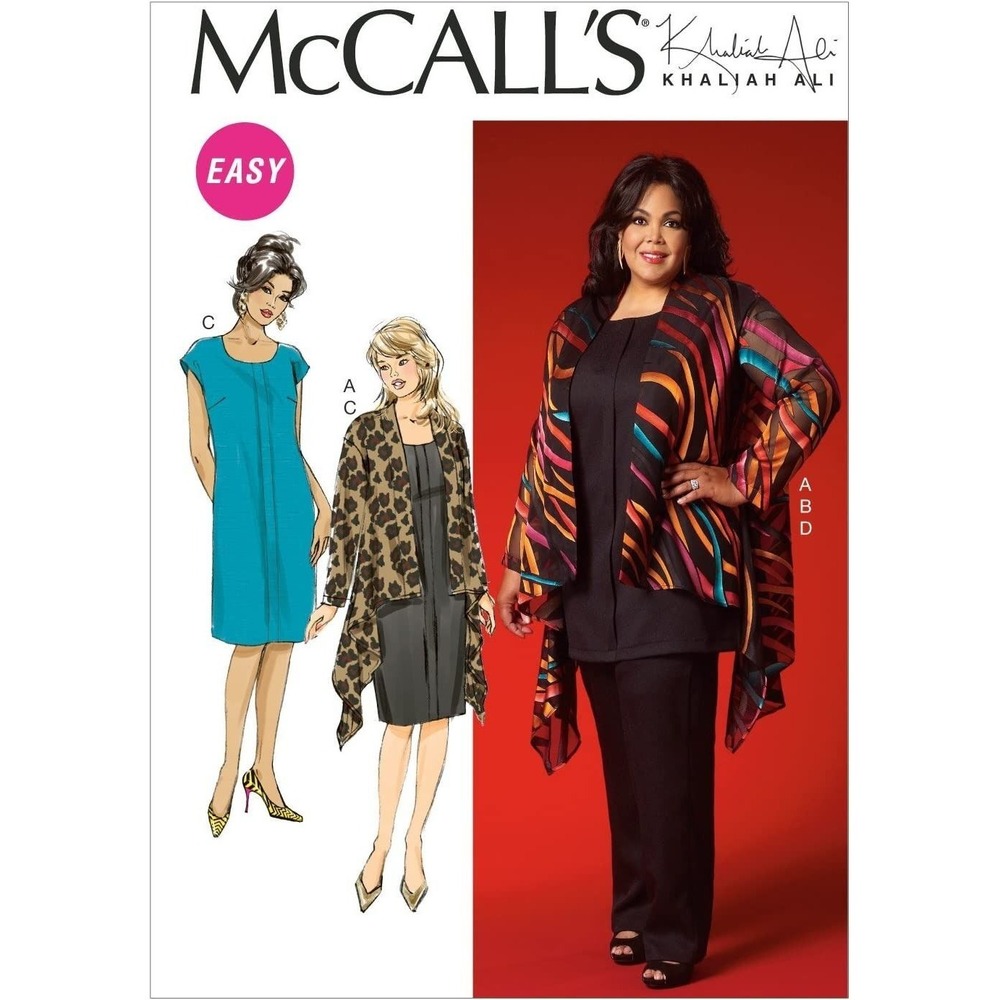 McCalls Sewing Pattern 7029 Jacket Dress Pants KHALIAH ALI Size 26W-32W‎